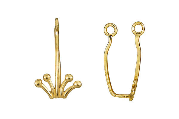 Brass Crown Donut Bail, 21.0x13.0mm