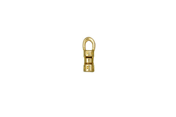 Brass Patterned End Cap Crimp, 10.0x3.0mm