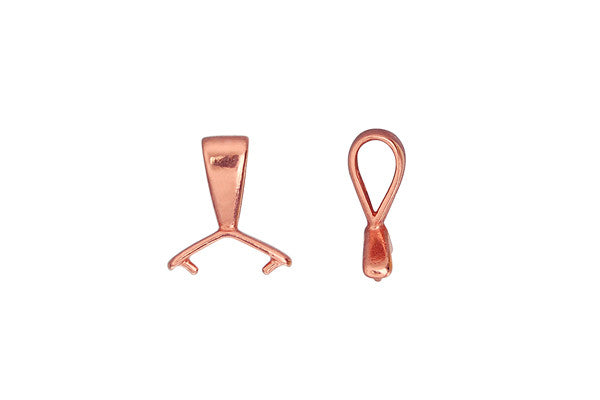 Copper Simple Pinch Bail, 12.0x10.0mm