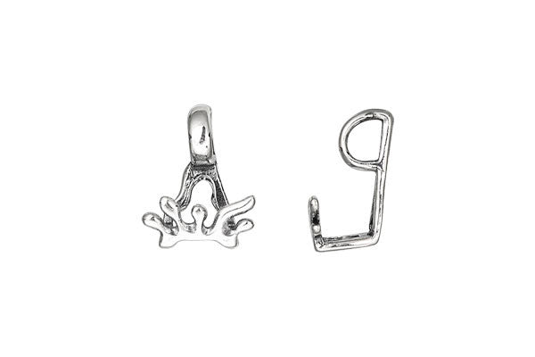 Sterling Silver Splash Stone Holder, 16.0x13.0mm