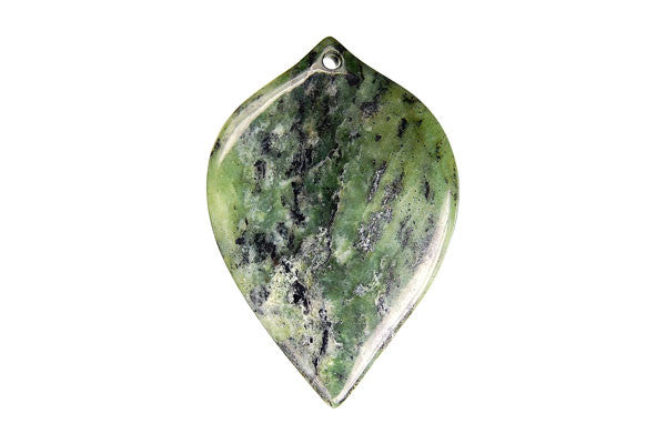 Pendant Green Zebra Heart Leaf