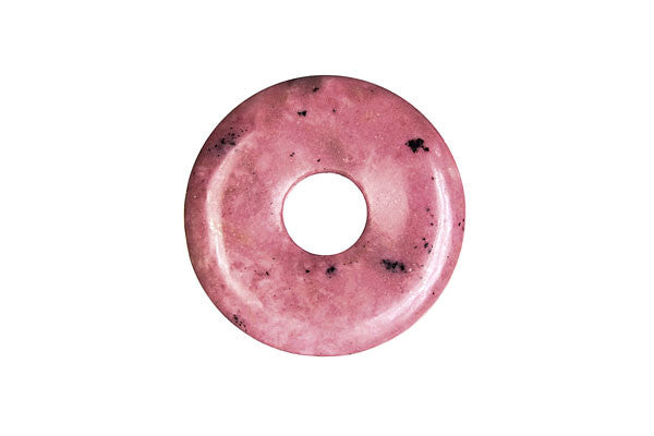 Rhodonite Donut Pendant, Multiple Sizes, 1 Piece, Pendant for Jewelry Making