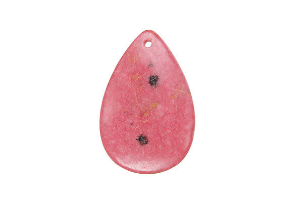 Rhodonite Flat Briolette Pendant, Multiple Sizes, 1 Piece, Pendant for Jewelry Making