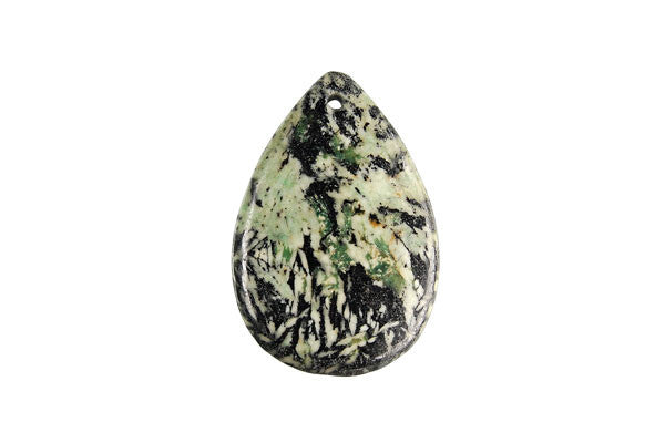 Pendant Fireworks Jasper Flat Briolette