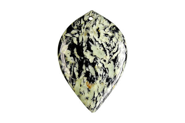 Pendant Fireworks Jasper Heart Leaf