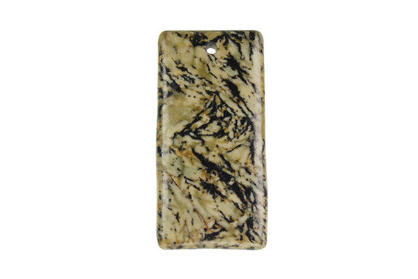 Pendant Fireworks Jasper Flat Rectangle