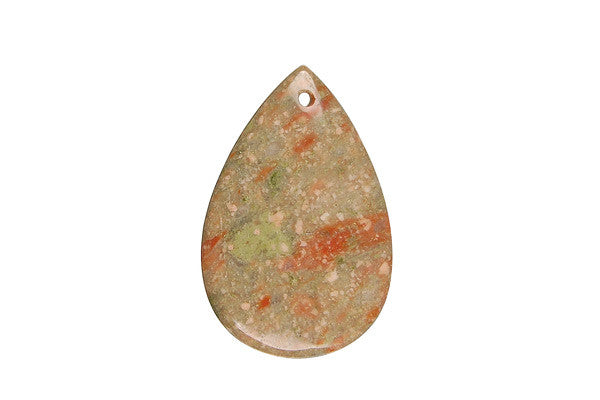 Pendant Unakite Flat Briolette