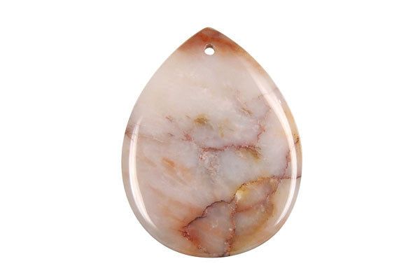 Oregon Picture Jasper Flat Briolette Pendant, Multiple Sizes, 1 Piece, Pendant for Jewelry Making