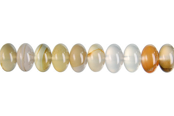 Botswana Agate Rondelle Beads