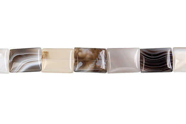Botswana Agate Flat Rectangle Beads