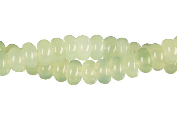 New Jade Rondelle Light Beads, 16-Inch Strand, Beads for Jewelry Making