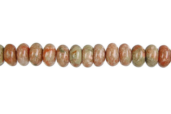 Unakite Rondelle Beads