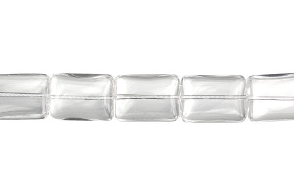 Clear Quartz (Rock Crystal) Flat Rectangle a Beads, 16-Inch Strand, Jewelry Making Supplies