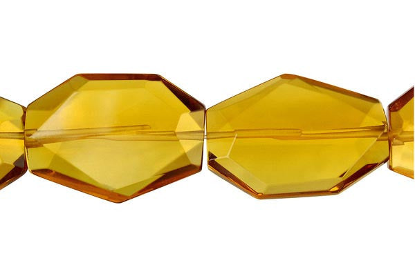 Champagne Quartz Slab Faceted Beads, 16-Inch Strand, Beads for Jewelry Making