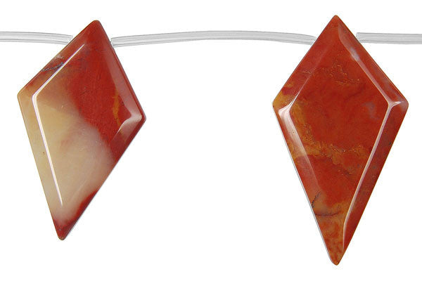 Oregon Picture Jasper Diamond Briolette Pendant, 25x45mm, 1 Piece, Pendant for Jewelry Making