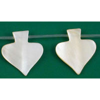 Shell Flat Heart Pendant, 20x25mm, 2 Pieces, Jewelry Making Supplies