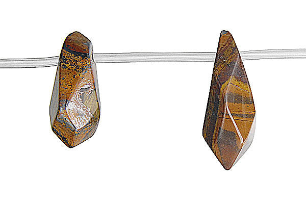 Tiger Iron Point Pendant, 8x30mm, 2 Pieces, Jewelry Making Supplies