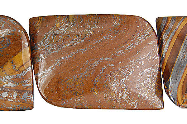 Tiger Iron Twisted Rectangle Pendant, 30x40mm, 1 Piece, Jewelry Making Supplies