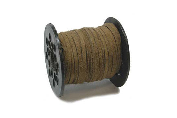 Real Suede Leather Lace, Camel, 2.5mm