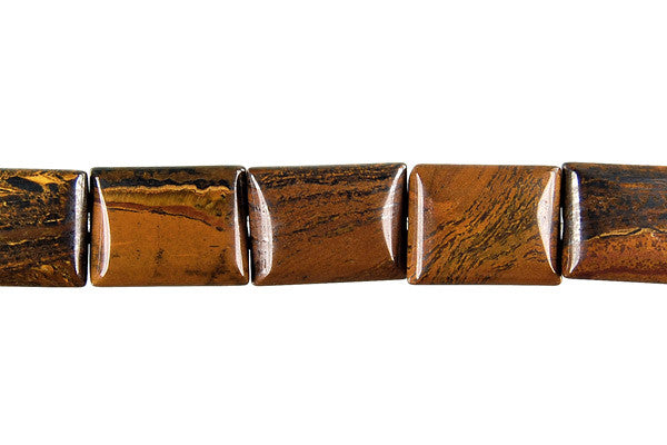 Tiger Iron Aaa Flat Rectangle Beads, 16-Inch Strand, Jewelry Making Supplies