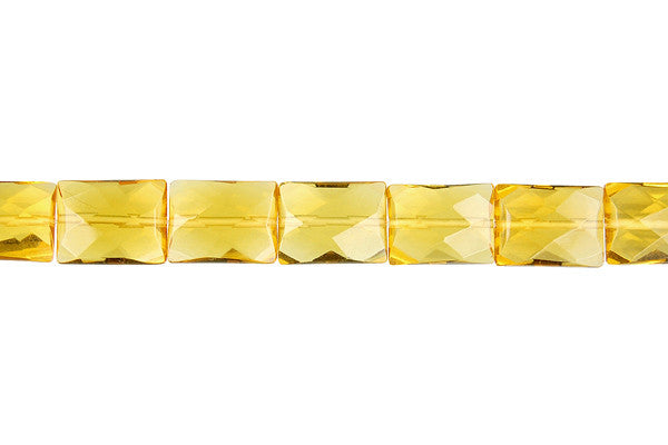 Champagne Quartz Faceted Rectangle