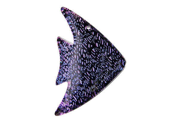 Multicolor Dichroic Glass Animal Pendant 40mm for jewelry making by GemDIY