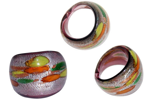 Murano Foil Glass Ring