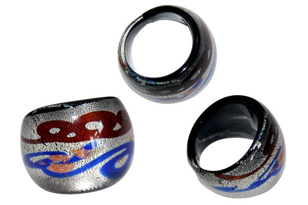 Murano Foil Glass Ring