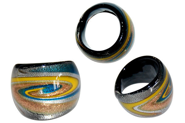 Murano Foil Glass Ring