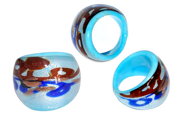 Murano Foil Glass Ring