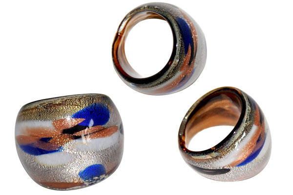 Murano Foil Glass Ring