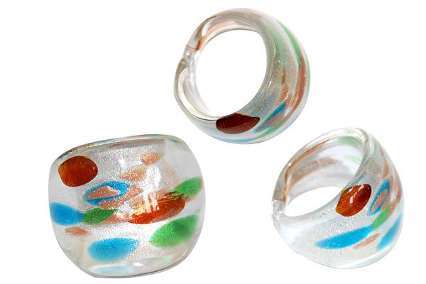 Murano Foil Glass Ring