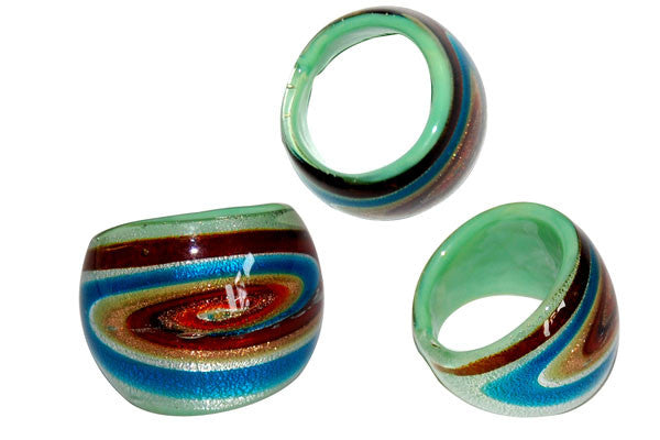 Murano Foil Glass Ring