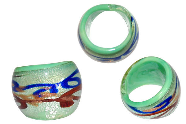 Murano Foil Glass Ring