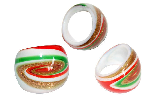 Murano Foil Glass Ring
