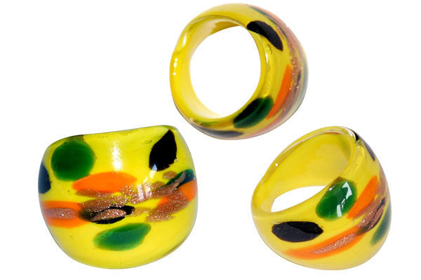 Murano Foil Glass Ring