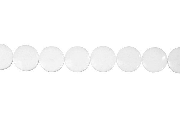 White Marble Coin Beads