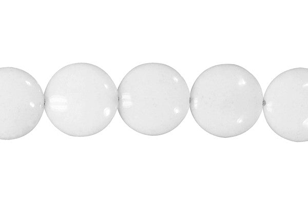 White Marble Coin Beads