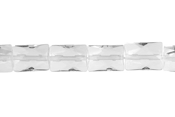 Clear Quartz Rectangle Faceted Beads, 16-Inch Strand, Beads for Jewelry Making