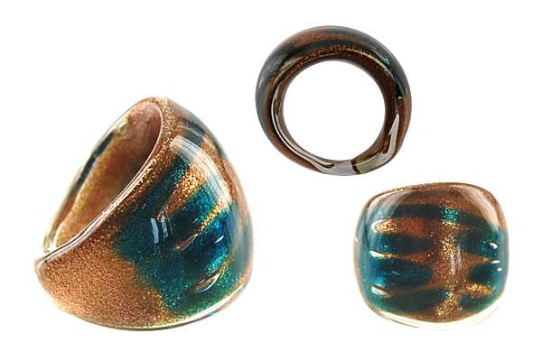 Murano Foil Glass Ring