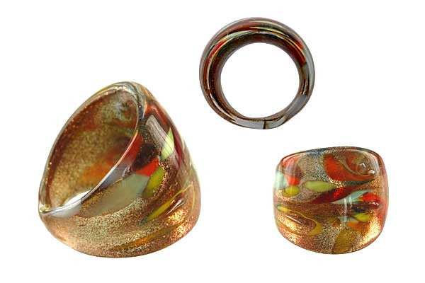 Murano Foil Glass Ring