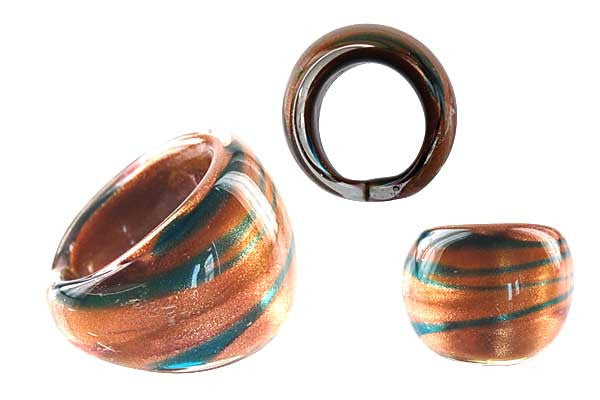 Murano Foil Glass Ring