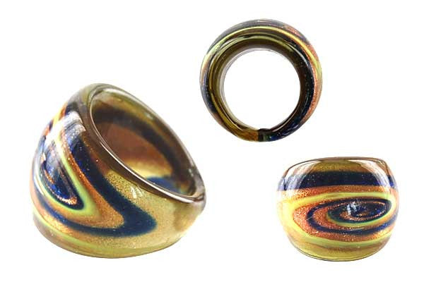 Murano Foil Glass Ring