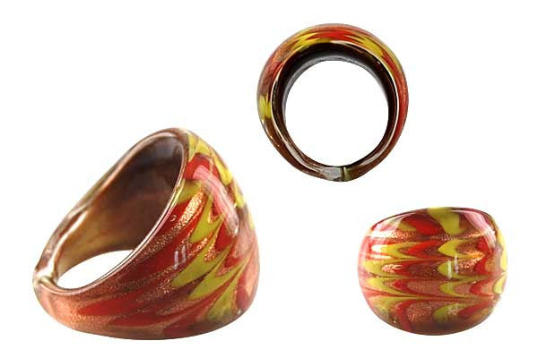 Murano Foil Glass Ring