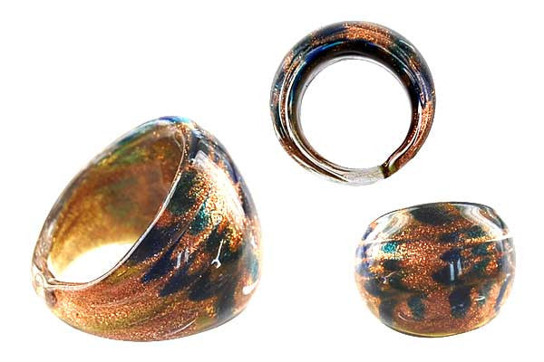 Murano Foil Glass Ring