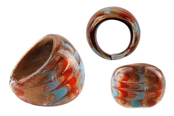 Murano Foil Glass Ring