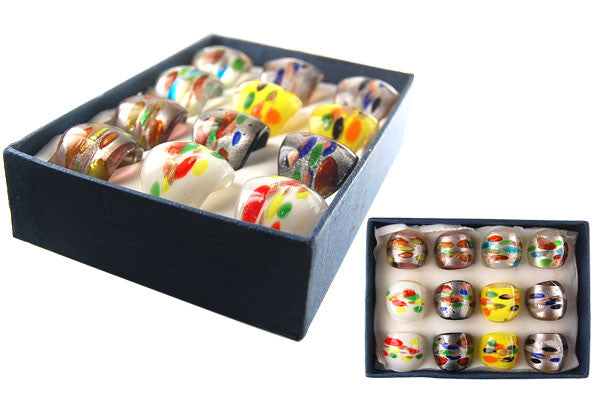 Murano Foil Glass Ring (RK)