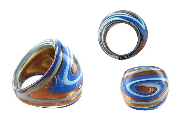 Murano Foil Glass Ring