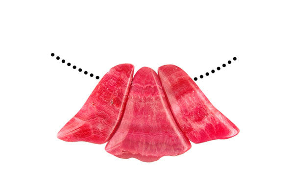 Pendant Chalcedony (Dyed) S-Shape (Red)