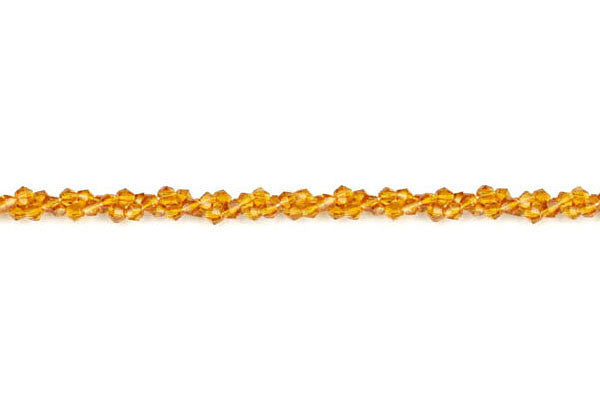 Chinese Crystal Topaz Bicone Beads, 15-Inch Strand, Beads for Jewelry Making